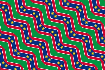 Geometric pattern in the colors of the national flag of Namibia. The colors of Namibia.