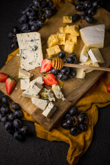 cheese with honey and berries