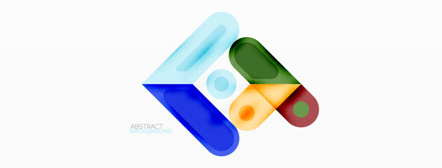 Square and circle minimal abstract background. Vector illustration for wallpaper banner background