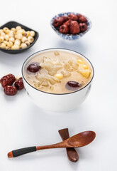 Nourishing red date, white fungus and lotus seed soup