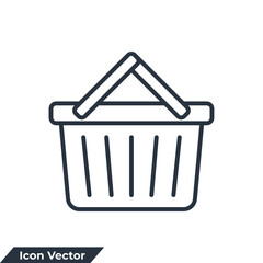 basket icon logo vector illustration. basket symbol template for graphic and web design collection