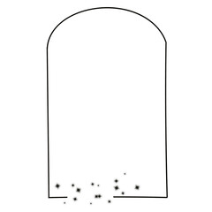 Modern shape frame outline