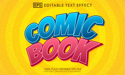 Comic book cartooon editable text effect