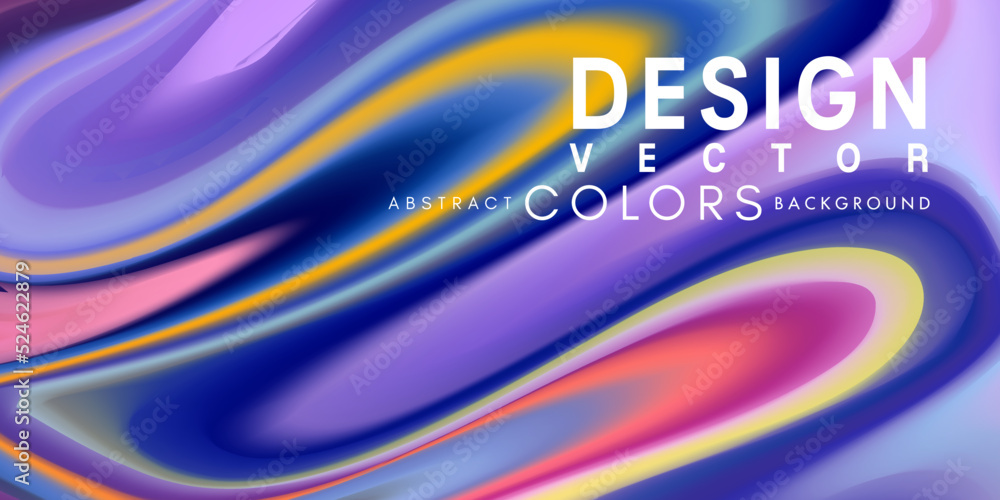Canvas Prints colorful abstract background with flowing colors. vector illustration in modern fluid style.