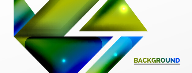 Dynamic 3d geometric abstract background. Triangles and other simple forms composition. Vector Illustration For Wallpaper, Banner, Background, Card, Book Illustration, landing page