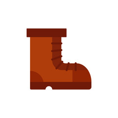adventure boot for hiking camping outdoor activity icon vector flat illustration