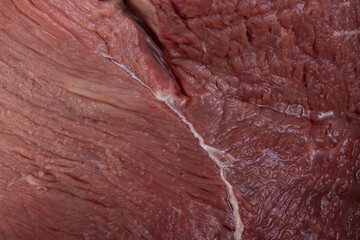 Close-up of a fresh piece of veal meat