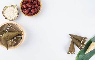 traditional Chinese food rice-pudding and salted egg yolk