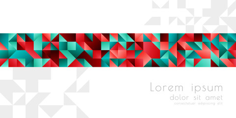 Abstract background with triangle texture border.