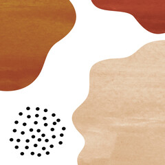 Abstract Organic Shape Watercolor Background