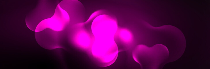 Magic neon glowing lights abstract background wallpaper design, vector illustration