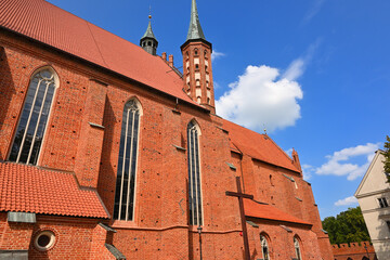 Fototapeta premium The Cathedral complex in Frombork, a historical monument museum of medieval buildings. Nicolaus Copernicus Museum. Poland
