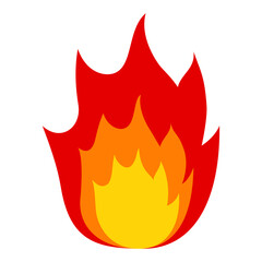 炎　アイコン　シンプル　ベクターイラスト