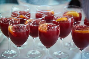 Crystal glasses for holiday, a lot of glasses for guests