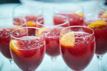 Crystal glasses for holiday, a lot of glasses for guests