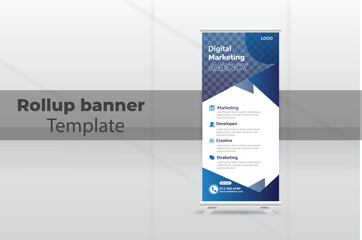 Business Banner Rollup Design Template.