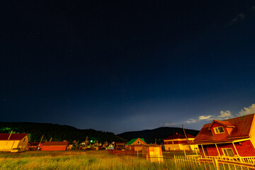 house at night