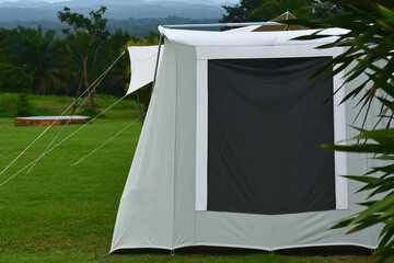  Tent camping in the midst of nature. © Diamon jewelry