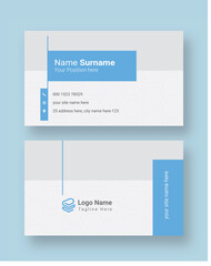 Simple Business Card Layout, Modern horizontal name card