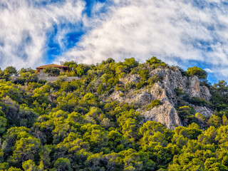 House on a mountain near Paralia Almiris