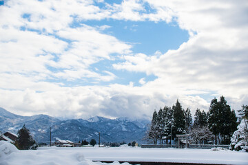 一面の雪景色