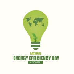 Vector Illustration of Energy Efficiency Day. Simple and elegant design