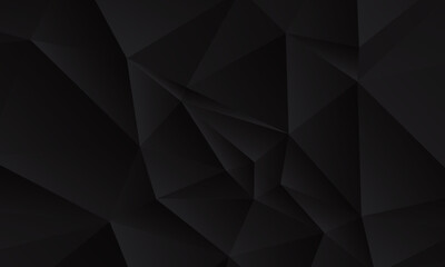 Fototapeta na wymiar Abstract black metal geometric triangle background. Vector Illustration.