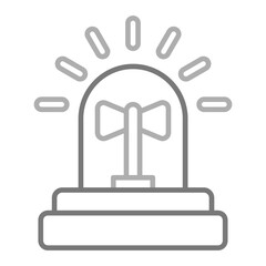 Siren Greyscale Line Icon