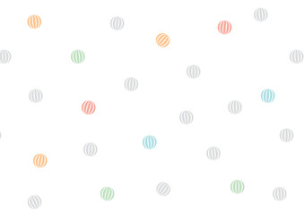 カラフルな和風の水玉シームレスパターン　背景　飴玉　ビー玉　鞠　素材