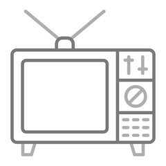Television Greyscale Line Icon