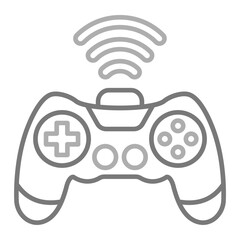 Gamepad Greyscale Line Icon