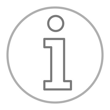 Info Greyscale Line Icon
