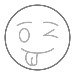 Crazy Greyscale Line Icon
