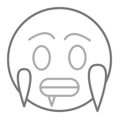 Cold Greyscale Line Icon