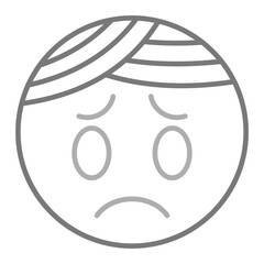 Bandages Greyscale Line Icon