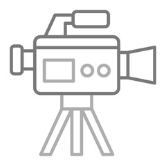 Video Camera Greyscale Line Icon