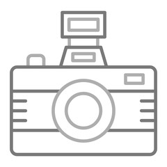 Photo Camera Greyscale Line Icon