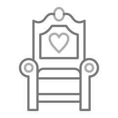 Chair Greyscale Line Icon