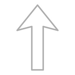 Up Arrow Greyscale Line Icon