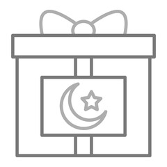 Gift Greyscale Line Icon