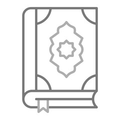 Quran Greyscale Line Icon