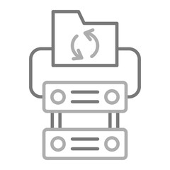Backup Greyscale Line Icon