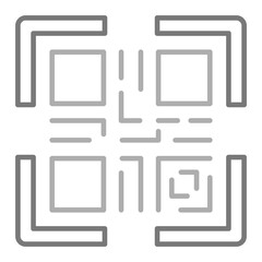 Qr Code Greyscale Line Icon