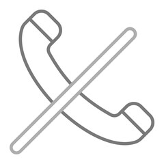 Call Silent Greyscale Line Icon