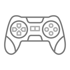 Gamepad Greyscale Line Icon