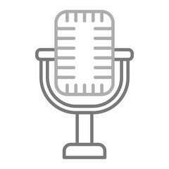Microphone Greyscale Line Icon