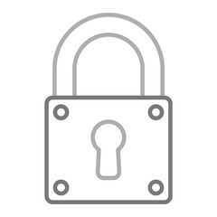 Lock Greyscale Line Icon