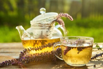 A natural tea of the oregano flowers.