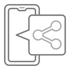Share Greyscale Line Icon