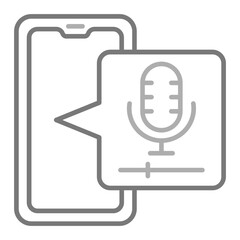Audio Recorder Greyscale Line Icon